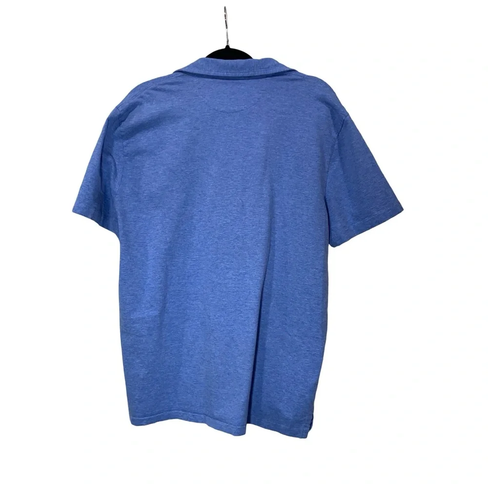 Polo Ralph Lauren Men's Heathered Blue‎ Cotton Polo Shirt - Size XL